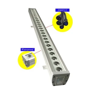 Factory Wholesale 24x4W RGBW LED Wall Washer Waterproof IP65 Outdoor Lighting with DMX Control