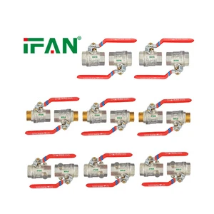 IFAN Manual Valve Forged Ball Valve Long Handle Brass Ball Valve High Pressure 1/4''--4'' Threaded Brass Water Valve