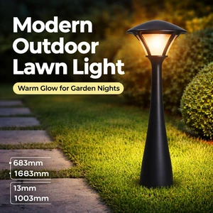 Factory Wholesale 12W Modern LED Lawn Bollard Light IP65 Outdoor Landscape Pillar Lamp DC24V Garden Path Flower Bed Lighting