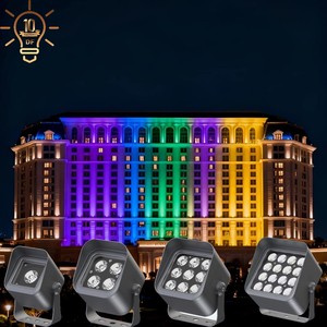 DMX512 RGB Colorful Facade Lighting Outdoor Aluminum LED Wall Washers Commercial Buildings Decorative Wall Flood Spot Light