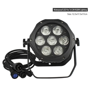 SHEHDS IP65 Waterproof LED Par 7x18W RGBWAUV 6in1 Outdoor DMX512 Stage Light For Building Garden