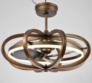 Retro Industry Ceiling Fan Light Modern LED Ceiling Fan with Light Remote Control Fan Lamp
