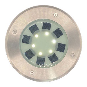Engineering Grade Solar Power Underground Lamp Led Stainless Steels Ground Lights for Yard Lawn Pathway Ground Deck Buried Light