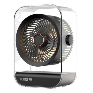 USB Rechargeable Intelligent Low Noise Household Portable Wall Mounted Air Circulation Table Desk Fan With Warm Night Light