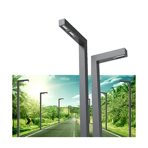 Stable Base Outdoor Aluminum AC Induction Lamp Waterproof IP66 Driveway Yard Lighting Round Pole Street Light Post 4.8M