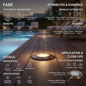LED Embedded Ground Light Outdoor Waterproof Buried Light ,modern Foot Spotlight, Step Inground Light