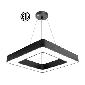 ETL Square Pendant Light DIY Ac100V-240V 36W Cct Adjustable Modern Commercial 4000K LED Ceiling Linear Light For Gym Mall
