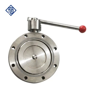 Stainless Steel Manual Flanged High Vacuum Butterfly Valve