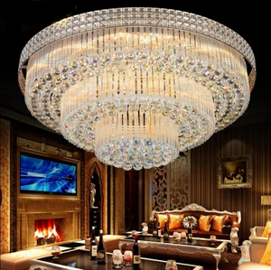 JYLIGHTING High Quality Nordic Decorative Modern Led Crystal Ceiling Light Crystal Led Ceiling Light for Living Room
