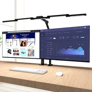 Architect Task Table Lamp Study Reading Desk Task with Brightness Levels 3 Head Light Black Led Desk Lamp