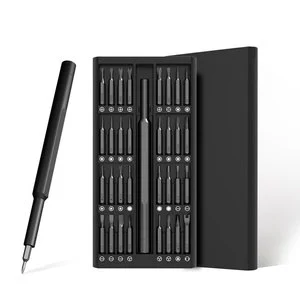 33-in-1 CRV Mini Precision Magnetic Screwdriver Bit Set Dark Grey 32-Piece Aluminum ABS Box 20cm Portable DIY Tool Box YIYUN