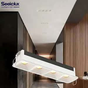 Modern LED Downlight Grille 5W-20W Anti Glare Dimming 3CCT COB Recessed Indoor Aluminum Office Home Corridor High Lumen