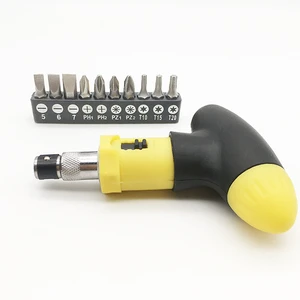 Manual Screwdriver T-type Ratchet Screwdriver Quick Bolt Driver Batch 6.35 Mm Can Rotate Forward Reverse Ratchet Screw Driver
