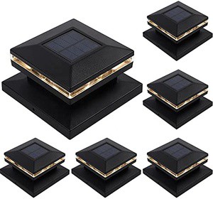 IP64 Warm White High Brightness Outdoor Solar Powered Post Cap Light For For Fence Deck Or Patio