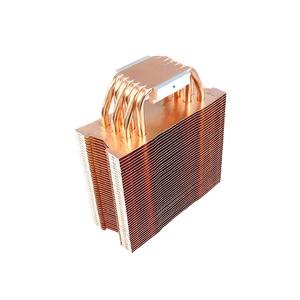 Pure Copper CPU Heat Sink 8 Heat Pipes High Density Fin Block | Custom Soldered Cooling for Servers Gaming Consoles AIO PCs