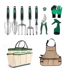 Heavy Duty Garden Hand Tool Set Stainless Steel Gardening Kit With Storage Tote Bag Apron for Outdoor Plant Care