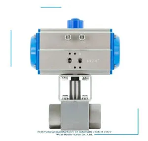 Stainless Steel DN25 High Pressure Thread Ball Valve Pneumatic Actuator Industrial Pipeline Control Valve CNG Gas Station System