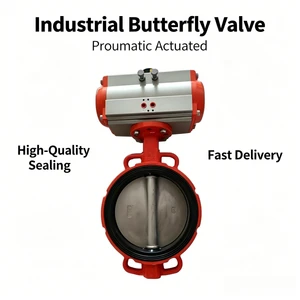 Steel 304/316 Flange Connected Pneumatic Electric butterfly Valve for Oil and Gas Systems
