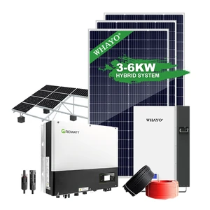 Full Package 3Kw 5Kw 6Kw Solar Kit For Home Growatt Solar Inverter Hybrid Battery Lifepo4 With PV Tools With Wire Cable Cutter
