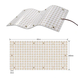 24V Flexible LED Backlight Sheet 480x240mm 288leds SMD2835 2300K-6500K CCT White Bendable Led Panel Light