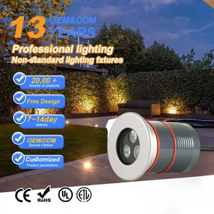 LED Inground Lawn Light Die-casting Aluminum IP67 Waterproof 1W/3W 30000h 30 Beam Angle for Landscape Lighting