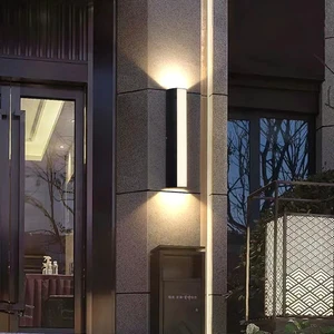 Waterproof IP65 Garden Linear Long Strip Wall Sconce Outdoor Lighting Fixture Led Wall Lamps LED Outdoor Wall Lights