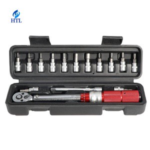 HTL 2-25 Nm 1/4 Inch Bicycle Tool Kit 15PCS Hex Torx/Star Bit Sockets Extension Bar Torque Wrench Set For Bike Repair