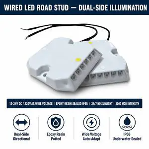 Manufacturers Direct Cast Aluminum Active Spike High-speed Tunnel Strobe Light 2.5V Yellow White LED Induction Light IP68 6000K
