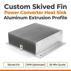 Custom Skived Fin High Density Power Converter Heat Sink