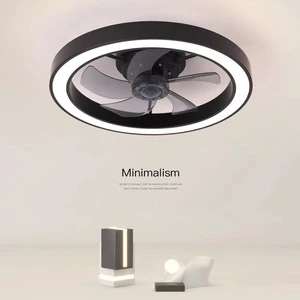 Modern Silent Fan Bedroom Fan Light Full Spectrum Eye Protection Invisible Living Room Study Room Dining Room Fan Light