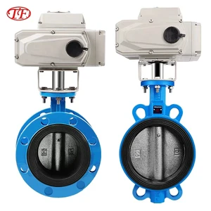 TF Professional Manufacture DN50 DN65 DN100 Motorized butterfly Valve 4-20ma Electric Control Flange butterfly Valve