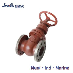 JINKON VALVE Factory Direct Supply CB/T465 Manual Marine Cast Iron Wedge Gate Valve PN10 Full Bore Metal Seal Flange Seawater