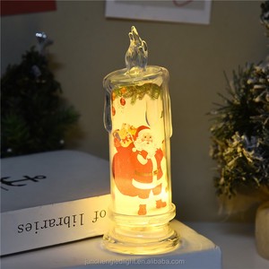 Cute Cartoon Candle Small Night Light Led Mini Candle Lamp Bedroom Decoration Atmosphere Decoracion De Navidad