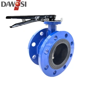 Ductile Iron Material Manual Handle Flange Butterfly Valve Soft Sealed Center Line Butterfly Valve Professional Manufacturer