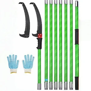 Tree Pole Pruner Manual Branches Trimmer Tree Branch Garden Tools Loppers Hand Pole Saw Extendable Height Adjustable Sys