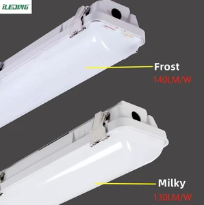 IP65 Emergency Explosion-proof LED Vapor Tight Lights 36W T8 Double Tube Stainless Steel Subway Interval Bridge Tri-proof Light