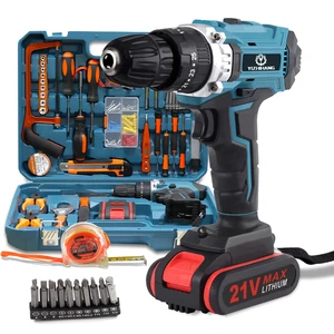High Efficiency Low Price 21V Power Tool Kit Set Cordless Portable Electric Power Drill