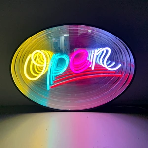 Customizable Infinity Mirror LED Sign Personalized 3D Tunnel Light Sign For Bar Club Gaming Room Decor