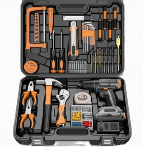 Power Tool Combo Kit Electric Drill Toolbox Set, Car and Household Combination Set, Multi-functional Electrical