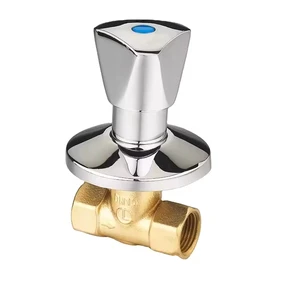 LEQUN Wall Mounted Hidden Globe Valve Brass Zinc Globe Valve Bathroom Amenities Bathroom Accessories