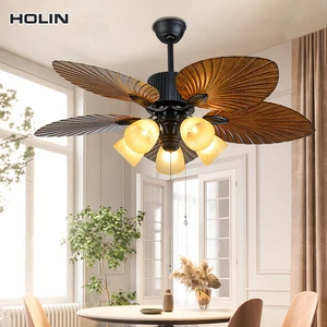 Large Ceiling Fan Light Mute Frequency Conversion Living Room Commercial Fan Light Household