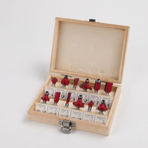 Hot Sale Compact TIPTOP 12pcs Milling Cutter Portable Woodworking Cutter 6.35mm Shank Router Drill Bit Set