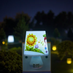 OEM W017 Small Table Lamp Model LED SMD Mini Switch Plug in Small Wall Night Light Lamp with 0.6W and 110V or 220V for Bedroom