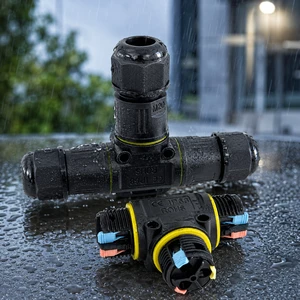 Heavy Duty IP68 Waterproof Copper Contact PC 3-Pin 230V 25A Waterproof Connector for Outdoor LED Street Light CE