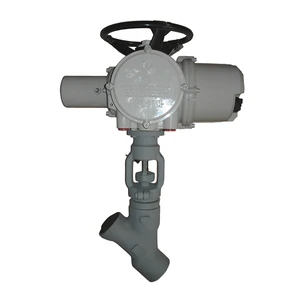 Globe Valve Y-type Inclined Globe Valve Electric Actuator Forging Steel Emergency Blowdown Globe Valve