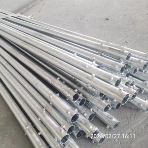 Pole High Mast Pole Pillar Post Light Steel Lamppost Road Pedestrial Pedestrian Street Diameter 89mm 90mm Arm Curved LED AC 70