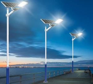 Waterproof IP65 Solar LED Street Light Lamp with Built-in Panel and Battery