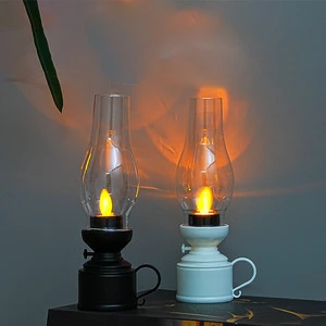 Creative Retro Electronic Flameless Candle Lamps LED Small Lanterns Decorative Ornaments Night Light