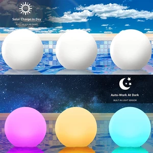 LED Luminous Ball Light Waterproof Solar Garden Lamp with Sun Protection for Indoor and Outdoor Lawn Landscape