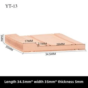 Mute Cooler YT-11 Purple Copper Pure Copper Heat Sink Fins Finned Radiators for Notebook Graphics Card Customizable Length